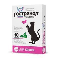 Гестренол д/кошек 10таб гормональный препарат