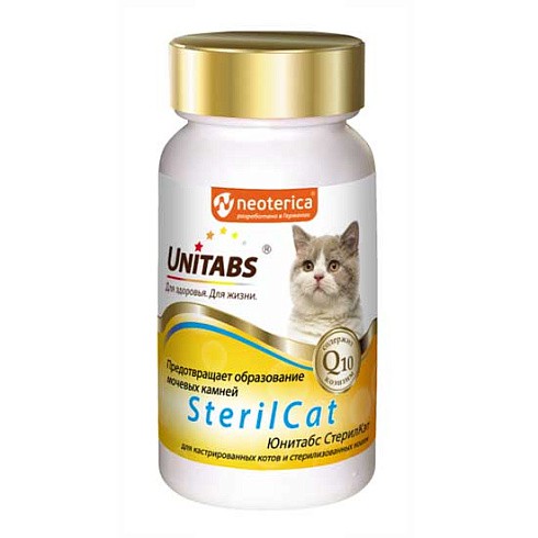 Юнитабс  витамины для стерил. кошек c Q