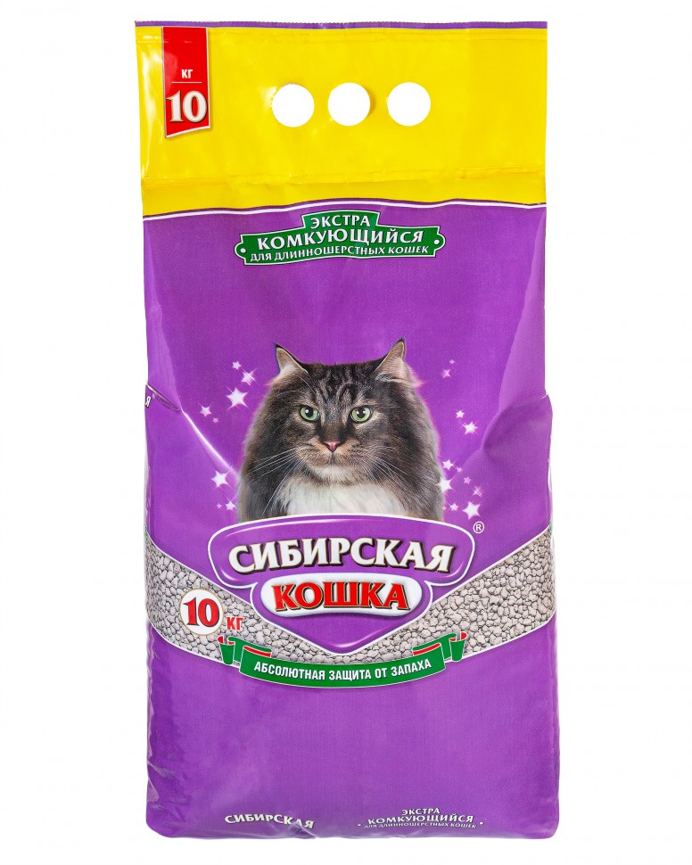 Сибирская кошка наполнитель 10кг  ЭКСТРА комкующийся