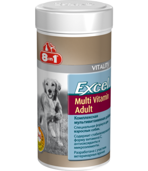 8 в 1 Эксель Мультивитамины д/взрослых собак 250 мл.