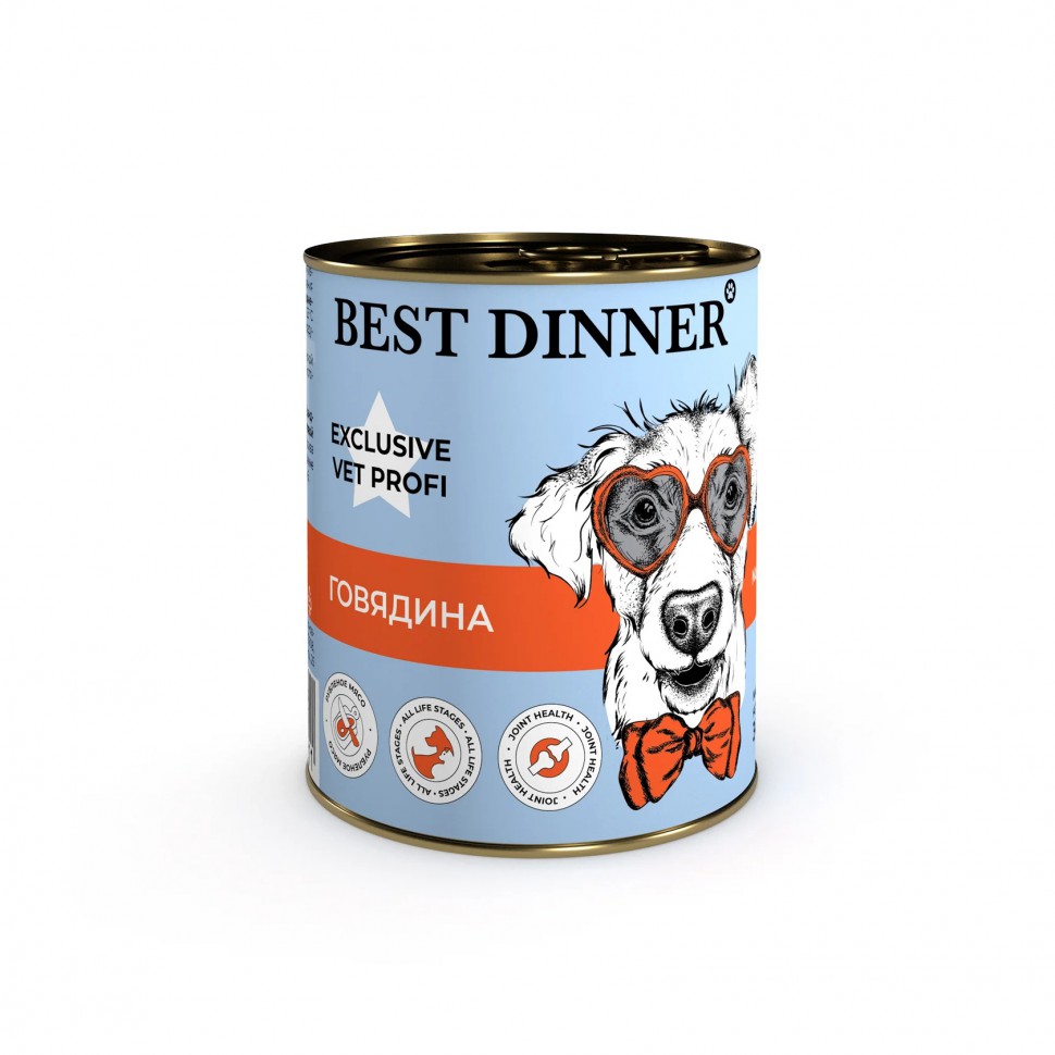 Best Dinner Конс для собак  Mobility "Говядина" Exclusive VET PROFI - 0,34 кг