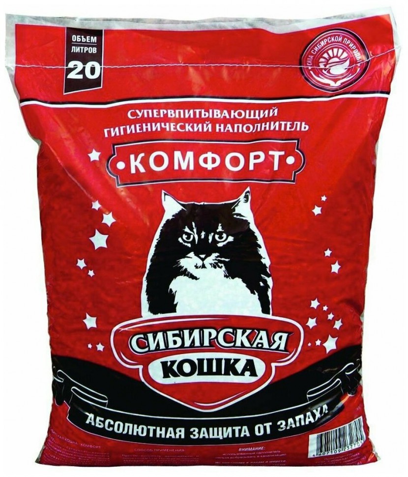 Сибирская кошка наполнитель 20л КОМФОРТ
