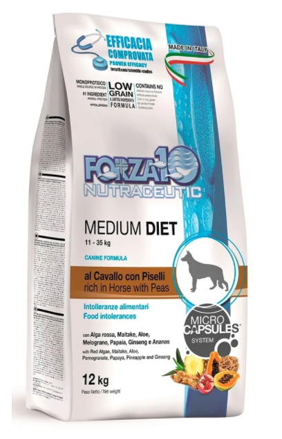 Forza10 Диетический корм для собак средних пород из конины 12 кг