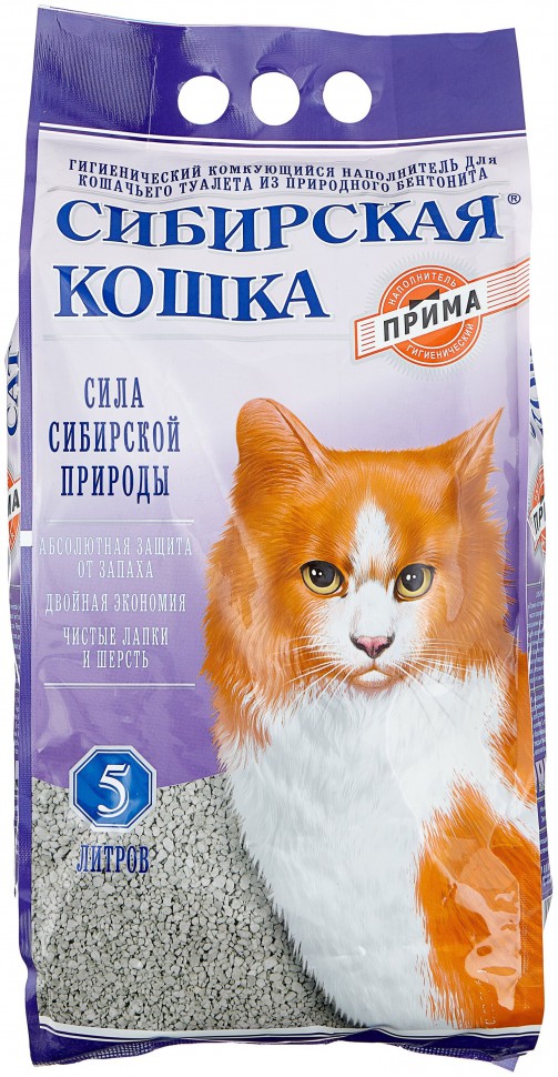 Сибирская кошка наполнитель 5л прима