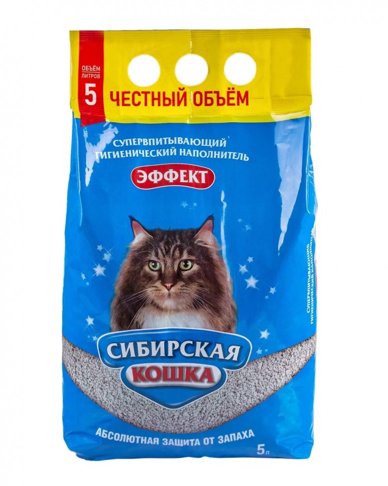 Сибирская кошка наполнитель 5л эффект