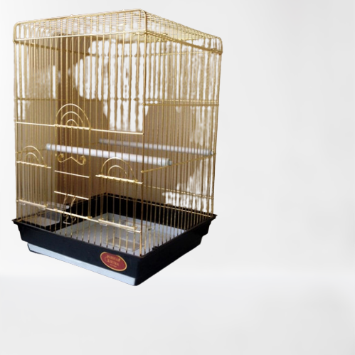 Клетка для птиц, размер 40х40х59 "золото"