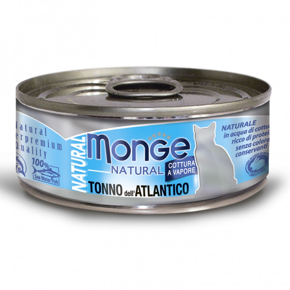 Монж консервы для кошек атлантический тунец 80 г