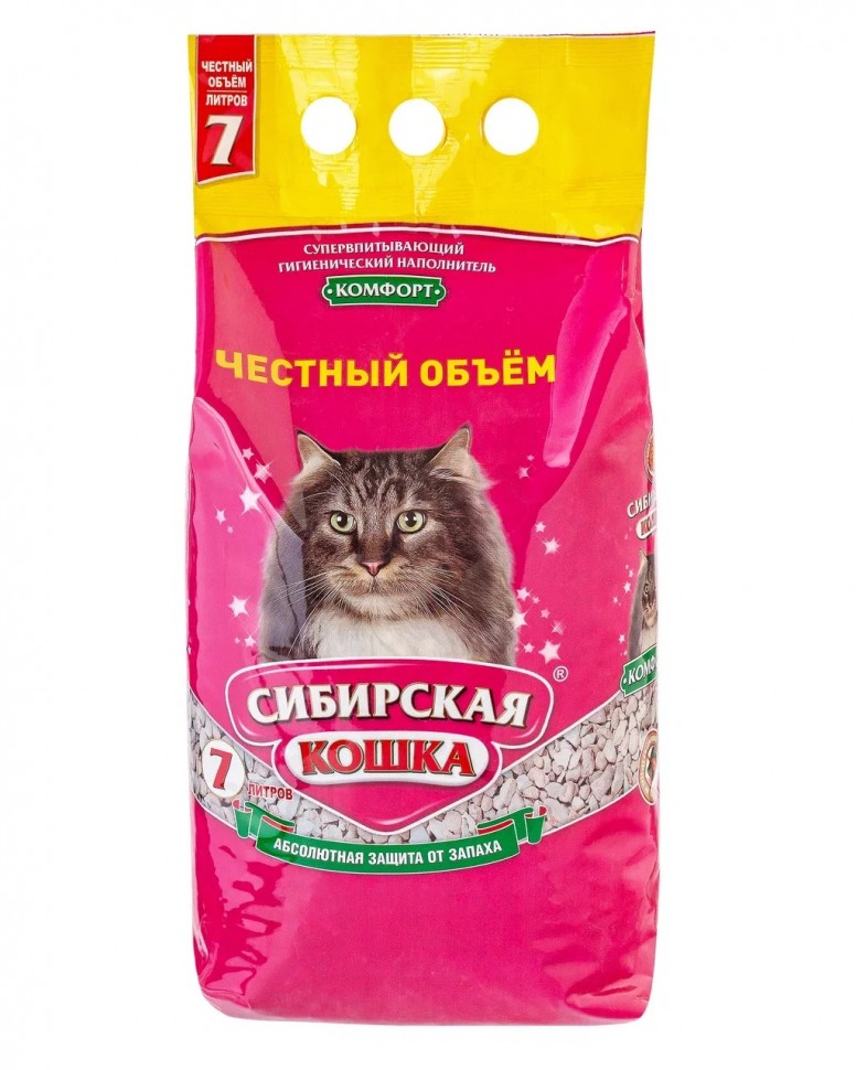 Сибирская кошка наполнитель 7л комфорт