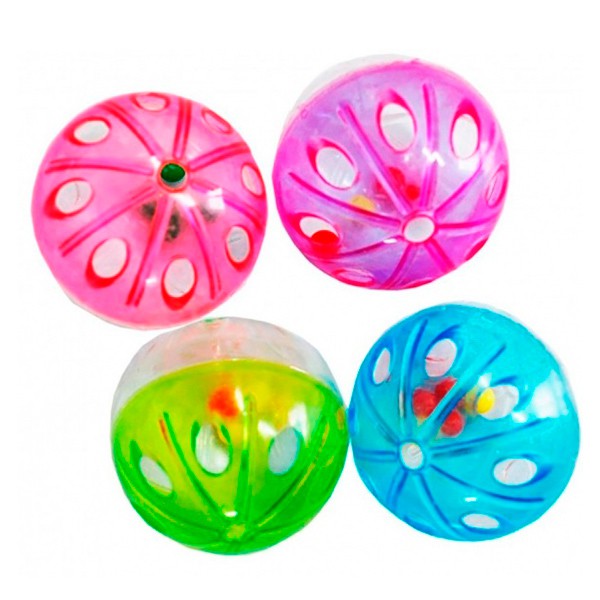 Туба Мяч-погремушка "цветные шарики" прозрачный, 4,3 см .УЮТ за 1шт.