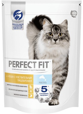 PERFECT FIT для кошек с чувст. пищеварением лосось 650г