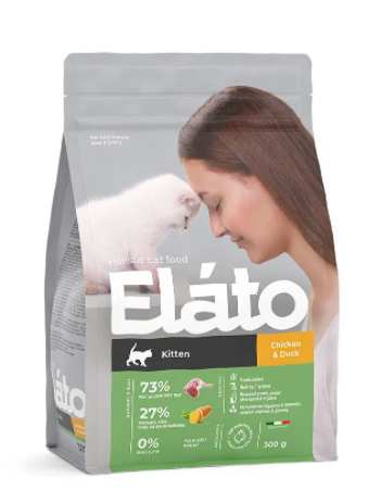Elato Holistic корм для котят с курицей и уткой 300 г